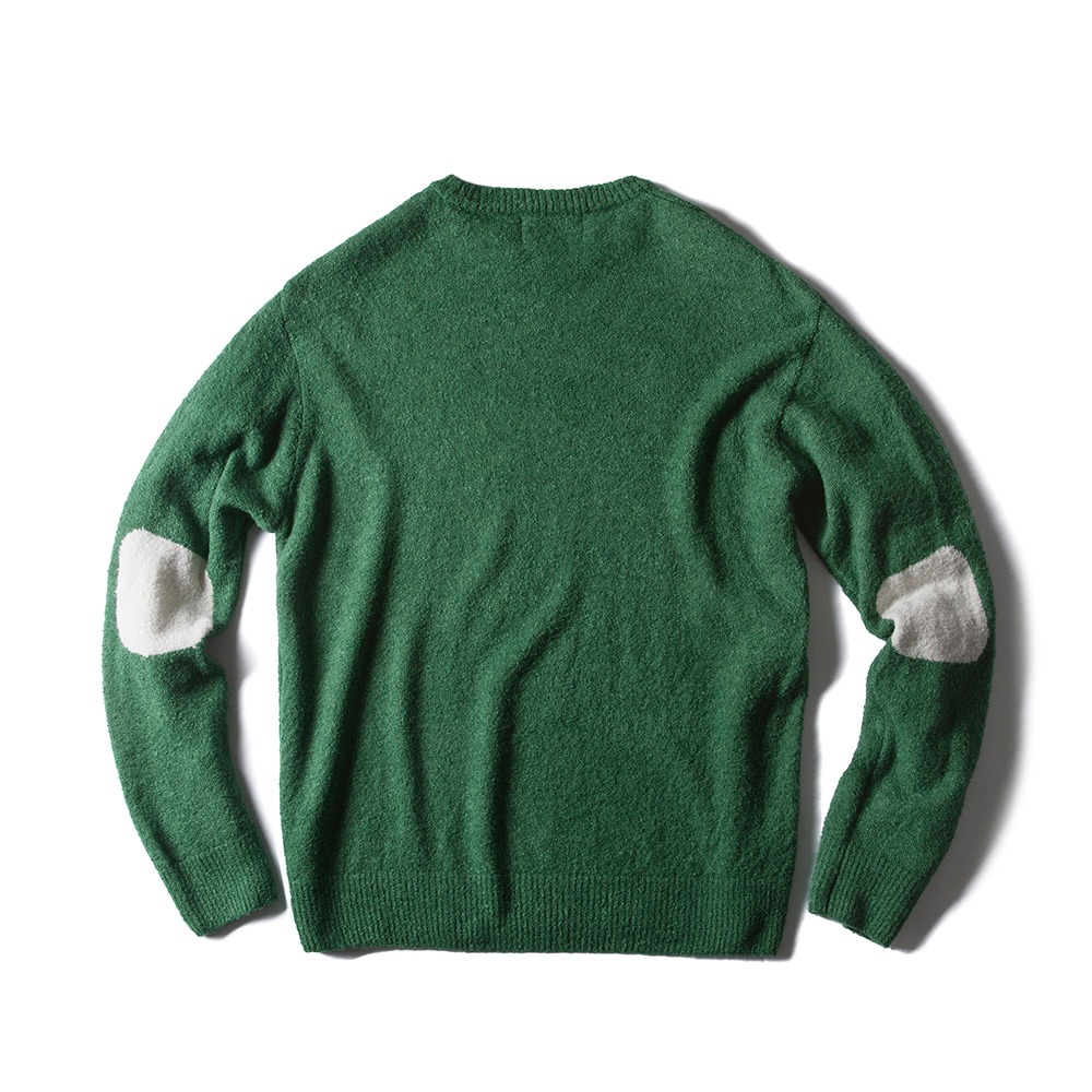 SPRING ELBOW PATCH SWEATER_GREEN