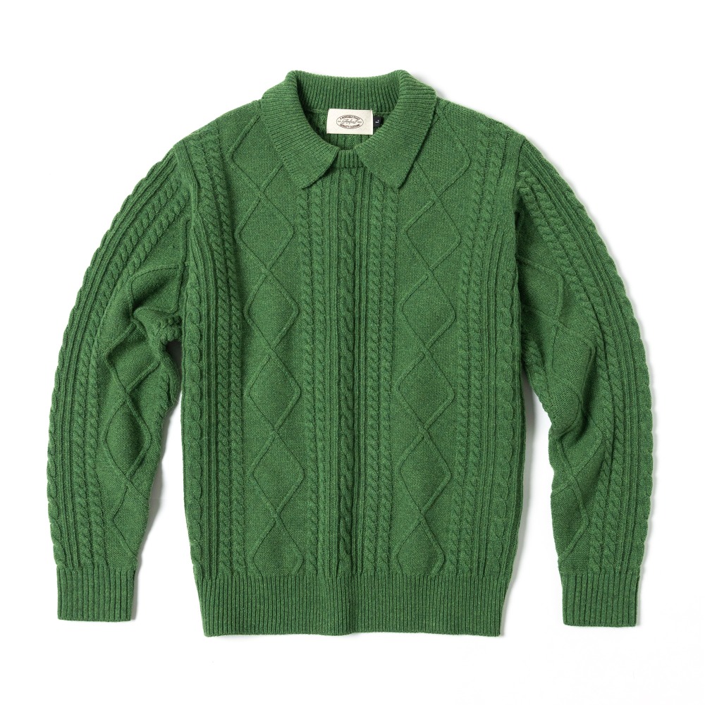 FISEHRMAN Round Collar Knitwear Green