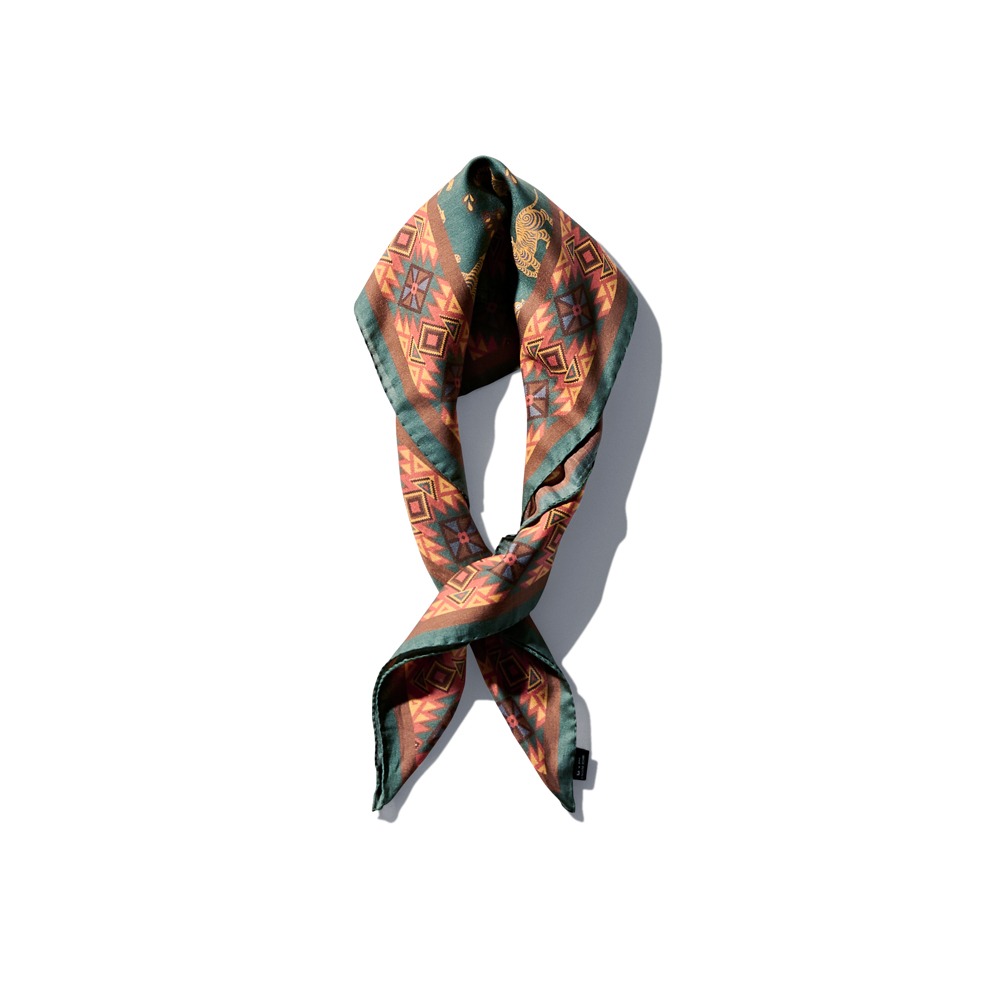 Tiger Bandana Forest Green (Made in Italy)