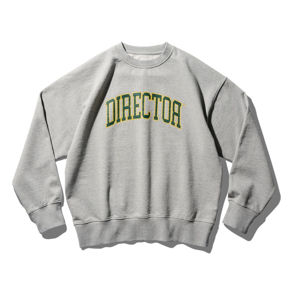 DTRO+AFST Director Sweat Shirts(2C Print)8% Melange Grey(New Wide Fit)