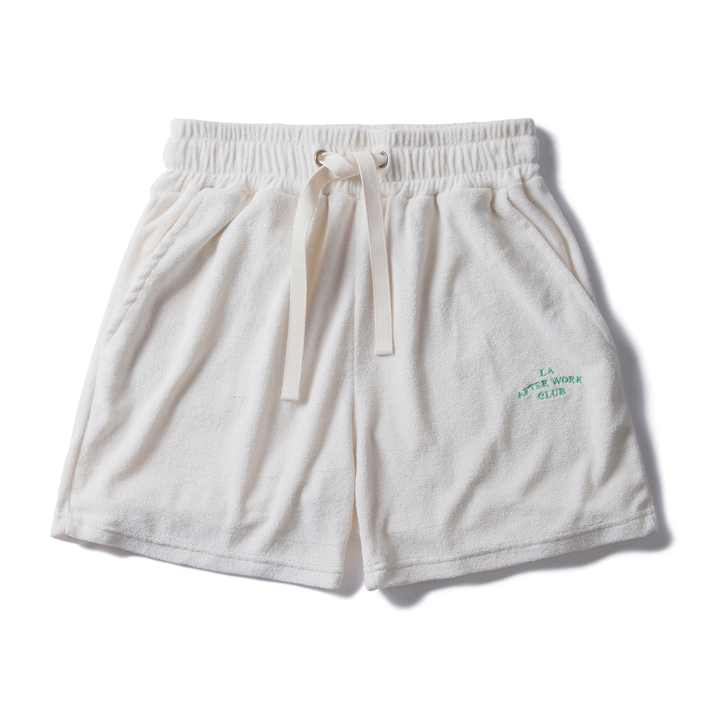 Womens Terry Atheletic shorts Cream